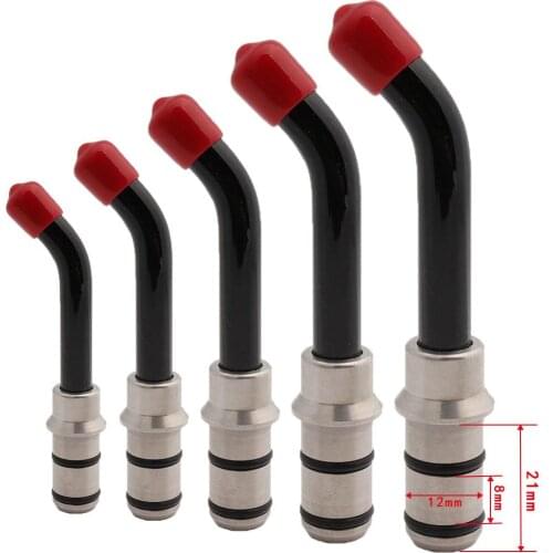 5pcs Universal Dental Optical Fiber Guide Rod Tips For Dental LED Curing Light Lamp 21x12mm Black