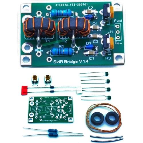 New version 1.8M-30MHz 3.5-30MHz SWR bridge radio frequency SWR reflection bridge DIY kit for radio frequency network