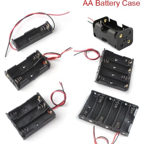 2021 New 1 2 3 4 8 Slots AA Battery Case Box AA LR6 HR6 Battery Holder Storage Case With Lead Wire Bateria Protection Container