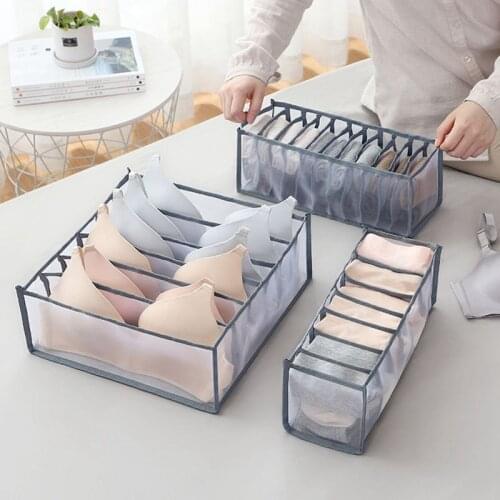 Underwear Organizer Storage Box Mesh Separation Box Closet Clothes Stacking Socks Drawer Divider Can Washed Home Cloth Organizer