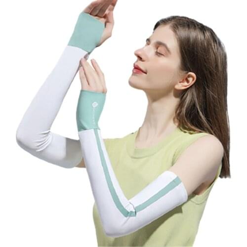 GOBYGO Cycling Sleeve Outdoor Sports Ice Silk Sleeve Sunscreen Breathable Cool Feeling Bike Camping Fishing Picnic Running Glove