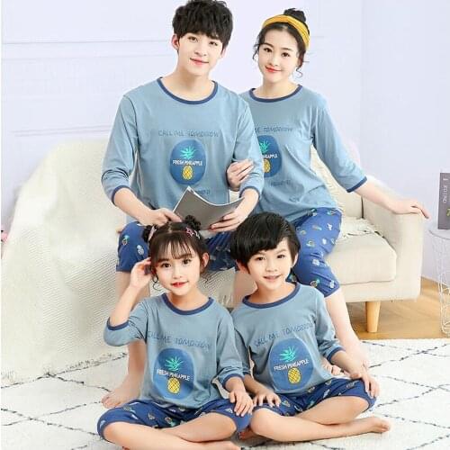 Pajamas Sets for Families Mother and Baby Girl Matching Outfit Family Cotton Pyjamas Suits Mom and Son Clothes Family Clothing