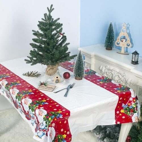 Christmas Decoration Waterproof Tablecloth New Year Dining Table Decorations For Home Rectangular Table Covers 180*110cm 19NOV25