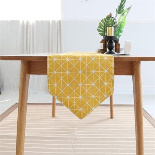 Modern Geometry Yellow Table Runner Party Decor Luxury Home Decor Tea Tea Restaurant Dining Table