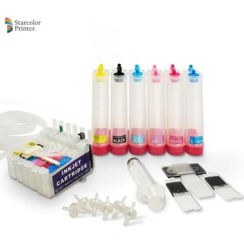 T0851-T0856 85 85N 851N Continuous Ink Supply System For Epson Stylus Photo 1390 R1390 Printer CISS Ink Cartridge 6Colors/1 Set