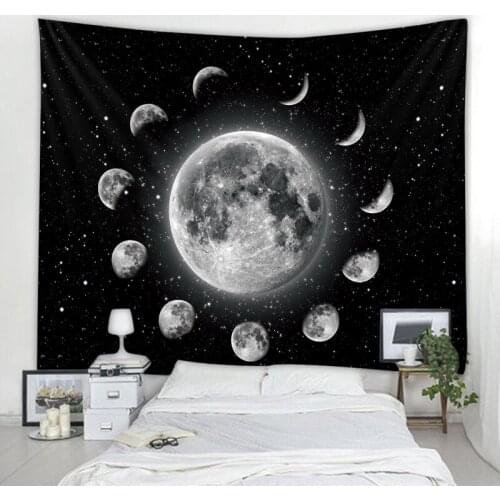 Tarot Divination Wall Tapestry Art Deco Blanket Curtain Hanging Bedroom Living Room Decoration Mysterious Bohemian Moon Tapestry