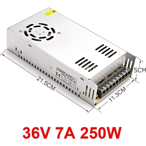 Switching power supply lamp transformer 36V 7A 250W LED strip closed circuit TV adapter