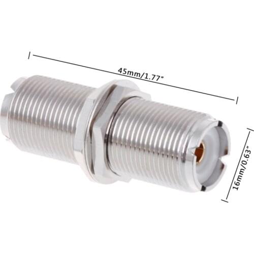 UHF SO239 Female To Female Jack Nut Bulkhead Panel Mount Adapter Connector Straight F/F