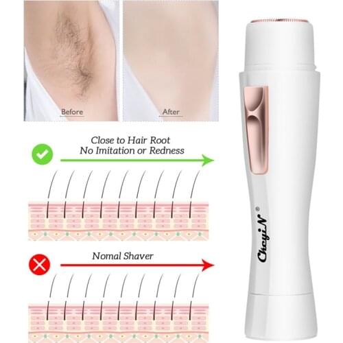 Women 3D Floating Electric Shaver Epilator No Pain Cordless Hair Removal Razor Leg Bikini Body Hair Shaving Tool USB Rechargerab