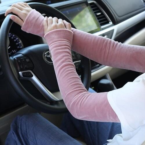 Unisex winter thickened warm sleeves plus velvet elastic arm arm sleeve elbow guard joint false sleeve sleeve driving and riding