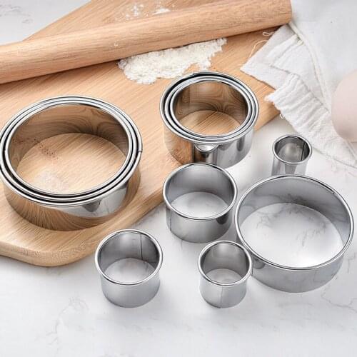 11Pcs/set Stainless Steel Mousse Ring Stainless Steel Cookie Molds Pastry Biscuit Cutter Tools Fondant Mould Baking Accessories