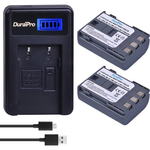 2pc NB-2L NB-2LH Rechargeable Camera Battery + LCD USB Charger for Canon EOS 400D S80 S70 S50 S60 350D G7 G9 Z1 DC420 HV20 HG1