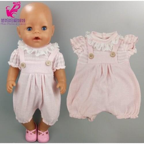 43 cm baby doll clothes overalls suitable for 18 inch doll outfit baby girl birthday gift