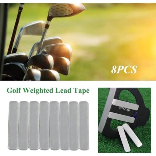 8cs/pack Golf Adhesive Lead Tape Strips Add Power Weight To Golf Club Tennis Racket Iron Putter Racquets Outsoor