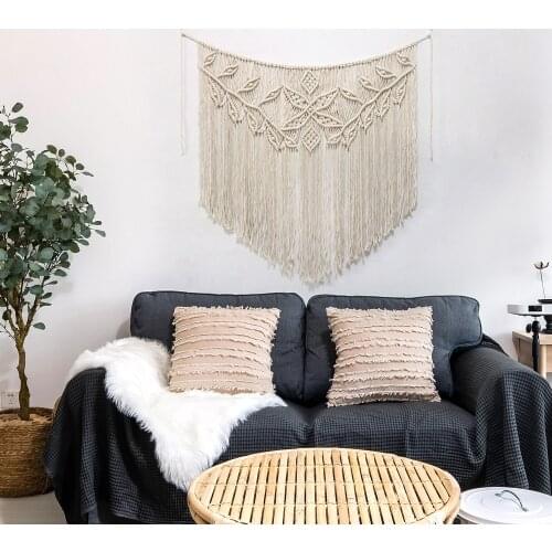 Home Background Decorative Wall Hanging Handwoven Leaves Tapestry Nordic Bohemian Tapestry Wedding Decorative