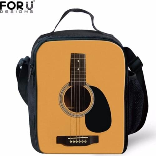 FORUDESIGNS Piano Music Portable Insulated Polyester lunch Bag Thermal Food Picnic Bags for Women kids Men Lunch Box Tote Bag