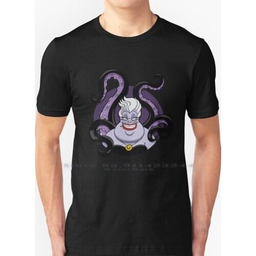 Ursula T Shirt 100% Pure Cotton Villain Ursula Sea Witch Little Mermaid Purple Tentacle Mouth Under The Sea Flotsam And Jetsam