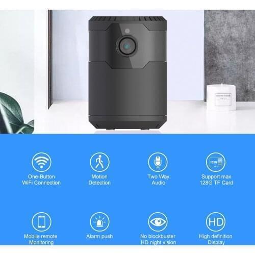 Hot selling indoor WIFI 1080P voice alarm TF card slot battery power pan-tilt WIFI camera 2.0MP home security camera