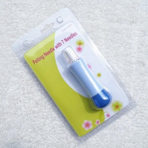 Needle Felting Handle Holder With 7 Needles Wool Needle Felting Tools New AA7781