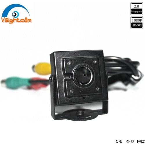 CCTV 2MP HD-SDI Camera Panasonic CMOS Full 1080P Mini Square Camera Size 34*34mm Super Micro Pin hole Lens 3.7mm For Bank Prison