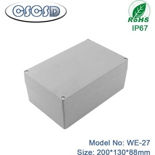 1 pcs 200*130*88mm CSCSD heatsink chassis amplifier enclosure die casting aluminum box electrical waterproof box