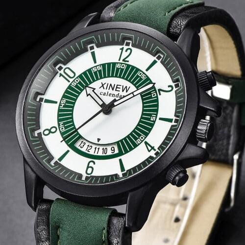 Leather Watches Men Military Sports Quartz Wristwatch Luxury Out Door XINEW Fashion Relojes High Quality Clock relogio masculino