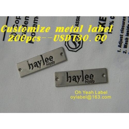 Customize metal labels/clothes labels/ main label / garment label
