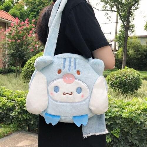Fashion Women Lovely Plush Cartoon Tote Bag Casual Ladies Small Purse Handbags Female Travel Handbags Simple Shoulder Bag