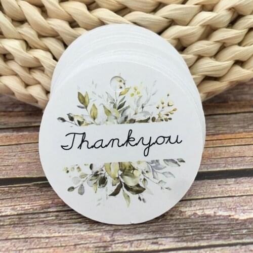 New 4cm circle shape 100pcs white /kraft paper gift hang tag DIY Thank you package labels tag cookies wedding favors tag
