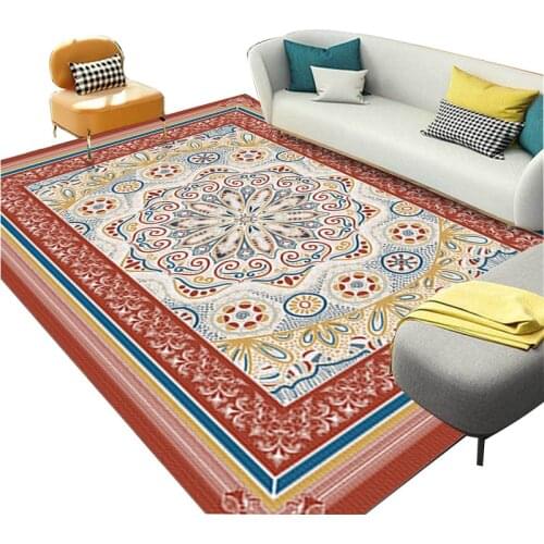 Pink Persian Rug Vintage For Living Room Bedroom Mat Non-Slip Area Rug Carpet Entrance Door Mat Boho Morocco Turkey Carpet Retro