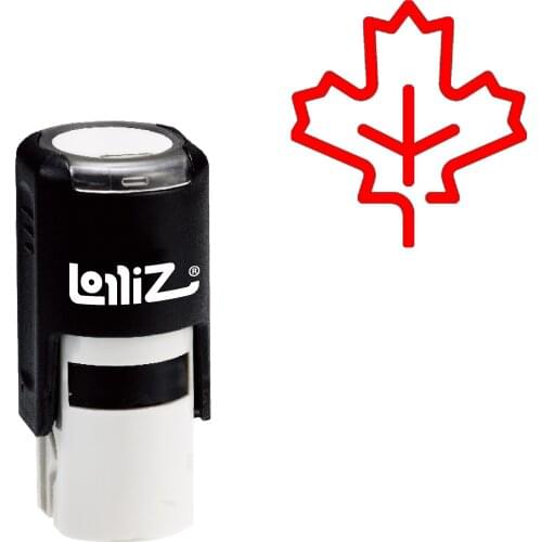 LolliZ Maple Leaf Self-Inking Rubber Stamp - Modern Symbol Series