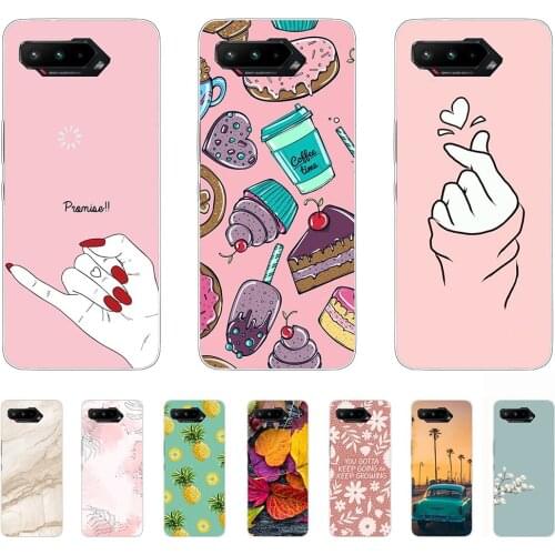 Silicon Case for Asus ROG Phone 5 Cartoon Luxury Flexible Durable Cover Shell Cover Ultra-thin Anti-knock Shockproof Personality