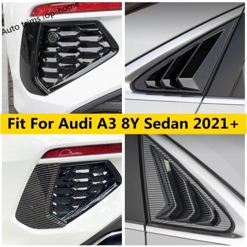 Rear Fog Lamp Light Eyebrow Tail Foglight / Window Shutters Cover Trim Exterior Refit Kit Accessories For Audi A3 8Y Sedan 2021