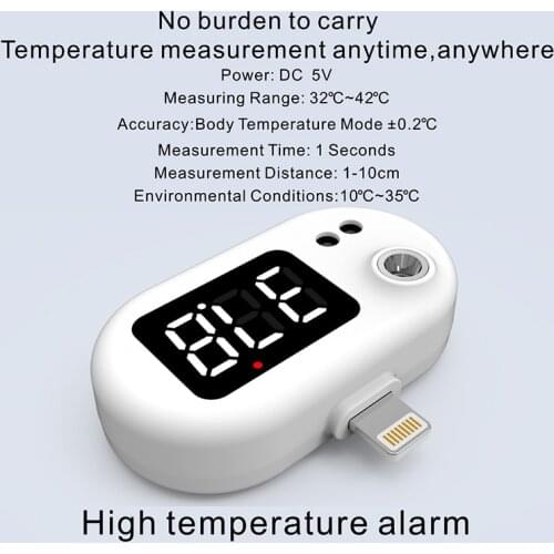Human body thermometer, temperature sensor mini mobile phone body temperature measurement, For Type-c For ios For Android