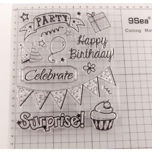 Birthday Items Clear Stamp Transparent For Scrapbooking DIY Card Handmade Kid Funny Seal Stencil Poster Making Postercard