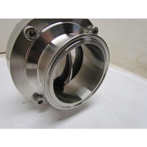 Tri Clamp 6 in. Sanitary Butterfly Valve SS304 Tri Clover Compatible Heavy Duty