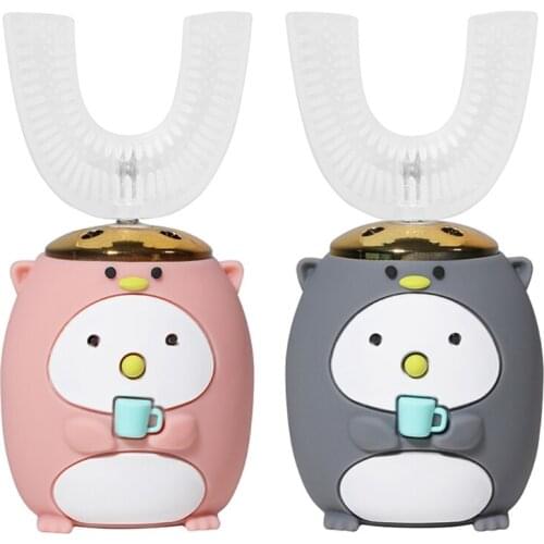 Smart 360 degree U-shaped electric toothbrush for children silicone