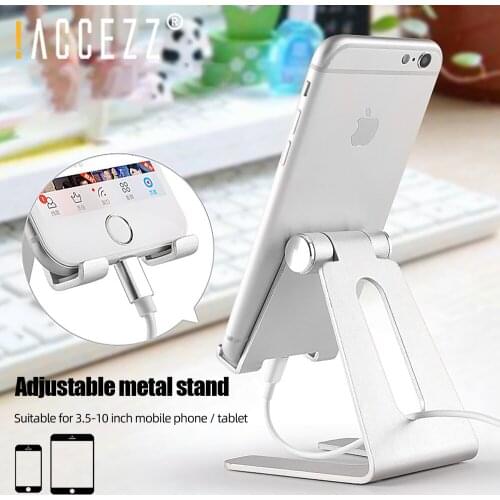 !ACCEZZ Universal Rotary Aluminium Alloy Tablet Phone Holder Desktop Stand For iPhone Samsung 8inch Metal Rotation Phone Bracket