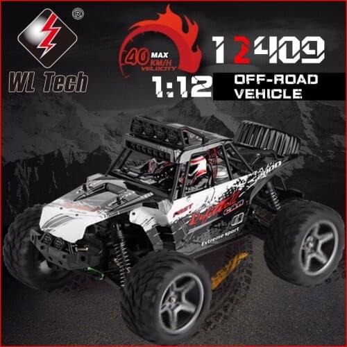 WLtoys 12409 Racing Car 1/12 4WD 2.4G Radio Remote Control High Speed Off-Road Bigfoot Climbing Truck With LED Light Outdoor Toy