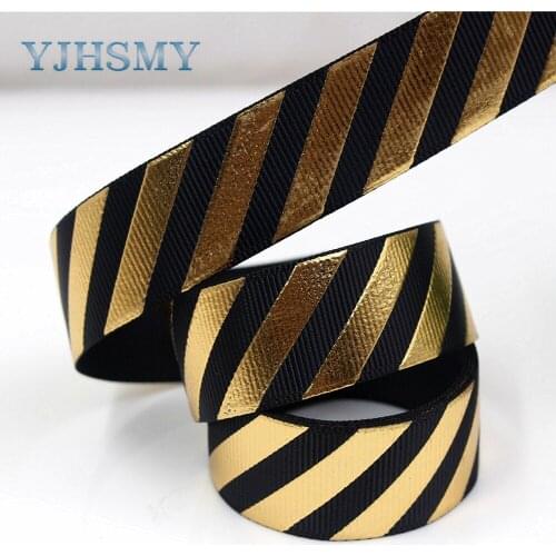 YJHSMY G-18525-279 10 yards 22 mm Hot stamping Ribbons Thermal transfer Printed grosgrain Wedding Accessories DIY materials