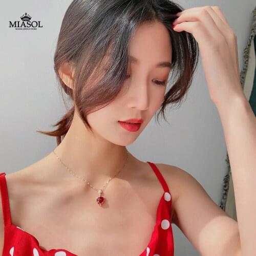 Womens Necklace Red Fox Rose Gold High Quality Stainless Steel Exquisite Chain Cute Girl Pendant Beautiful Small Animal Jewelry