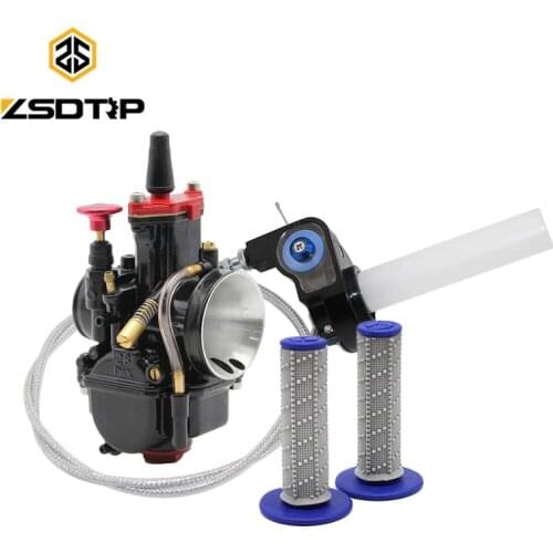 ZSDTRP S class black 28 30 32 34MM mikuni Tuning Power Jet Carburetor+Visiable Twister+Cable+colors hand grips