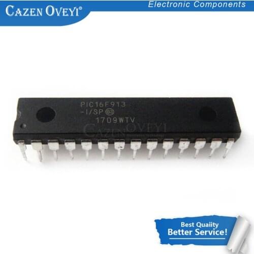 1pcs/lot PIC16F913-I/SP PIC16F913-I PIC16F913 DIP-28 In Stock