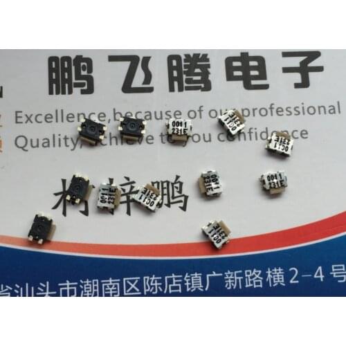10PCS/lot French C&k KMS231GLFS flat head small tortoise side button, mobile phone camera touch button, patch 4 feet