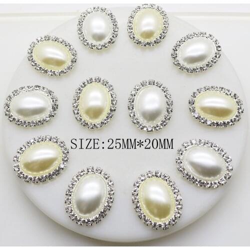 10pcs/lot Oval Pear Buttons Two colors Rhinestone Button Diamante Accessories for Wedding Scrapbook&Invitation Cards Decoration