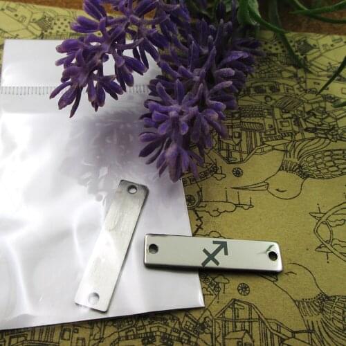 20pcs--Sagittarius Zodiac stainless steel charms more style for choosing DIY Charms pendants for necklace 30x7mm
