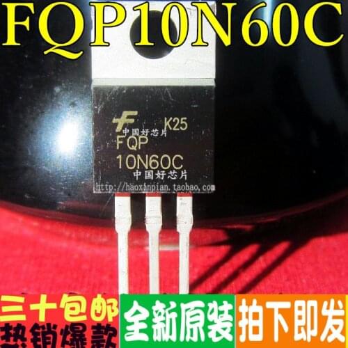 100% New&original FQP10N60C 10N60C N 600V 9.5A TO-220