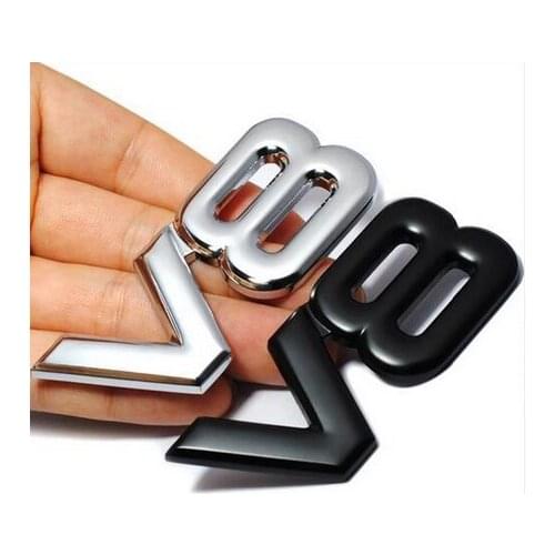 3D Metal 1Pcs Fashion Chrome V8 Car Sticker Logo Emblem Decal Badge Car Body Sticker Universal,car Decoration Sickers New
