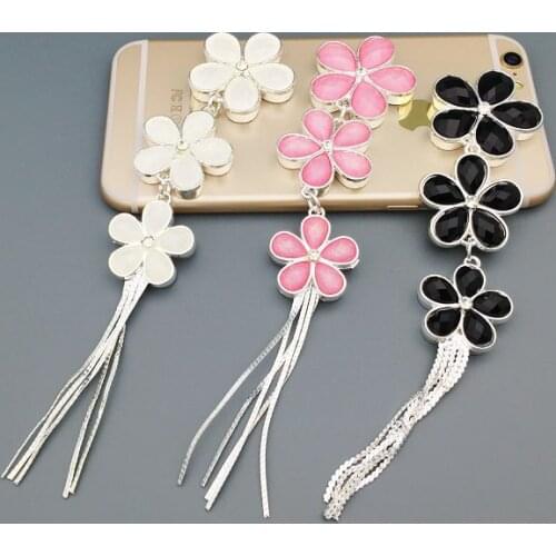 5pcs per lot Cell Phone Case DIY Flowers Charms cherry blossom Alloy tassel Decoration