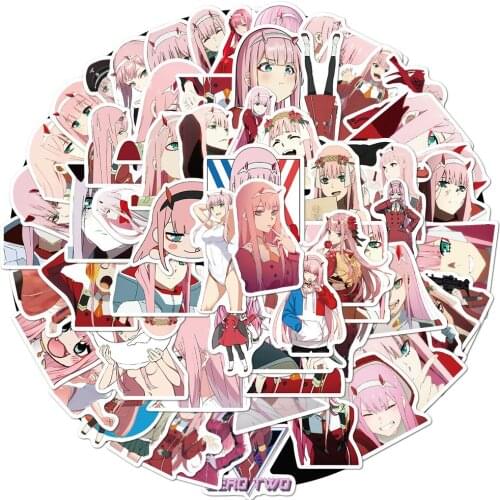 50/100Pcs Anime DARLING In The FRANXX Stickers for Motorcycle Luggage Laptop Refrigerator Skateboard Toys DIY Cosplay